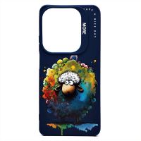 Чехол для Infinix Hot 40 Pro (X6837) силиконовый (рис. 335/овечка) <темно-синий> ― OnlineBazar.su