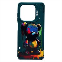 Чехол для Infinix Hot 40i (X6528B) силиконовый (рис. 335/медведь) <темно-зеленый> ― OnlineBazar.su