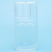Чехол для Xiaomi 14 Pro силиконовый с картхолдером №7 <прозрачный> ― OnlineBazar.su