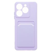 Чехол для Realme RMX3939 силиконовый с картхолдером №9 <светло-фиолетовый> ― OnlineBazar.su