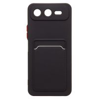 Чехол для Infinix Smart 10 Plus (X6725B) силиконовый с картхолдером №9 <черный> ― OnlineBazar.su