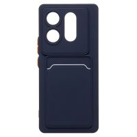 Чехол для Infinix Zero 30 5G (X6731) силиконовый с картхолдером №9 <темно-синий> ― OnlineBazar.su
