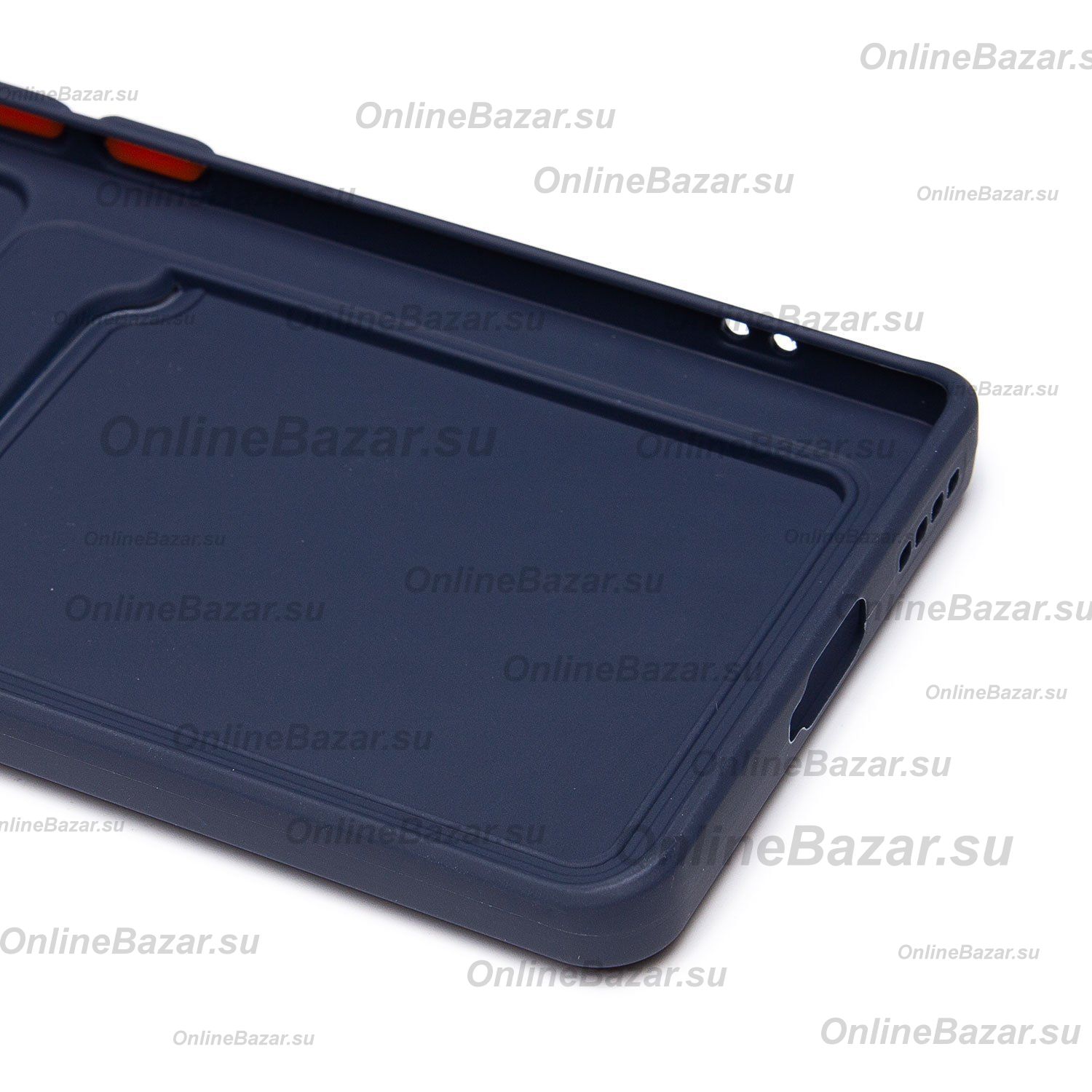 Чехол для Infinix Zero 30 5G (X6731) силиконовый с картхолдером №9 <темно-синий> ― OnlineBazar.su