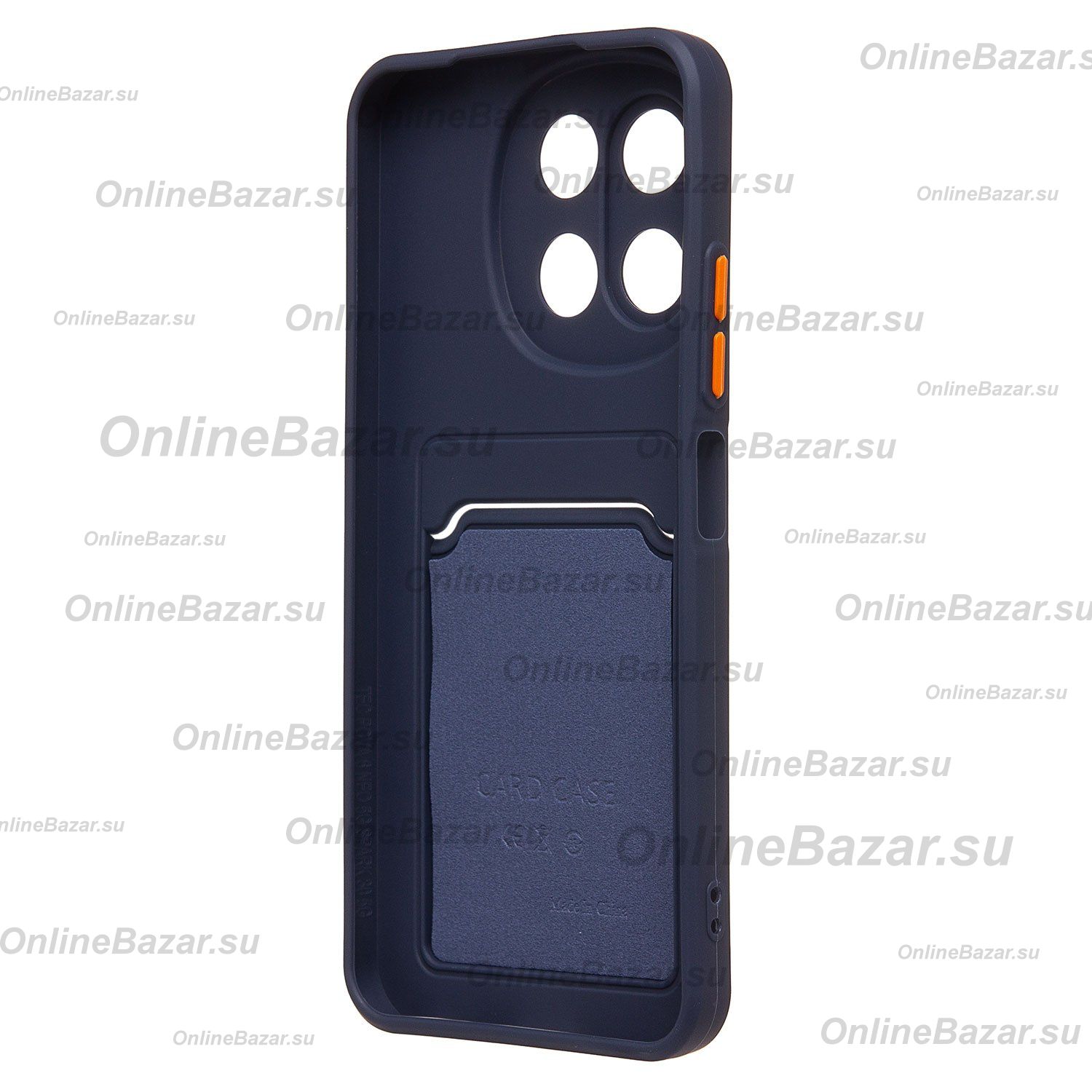 Чехол для Tecno Spark 30 5G (KL8) силиконовый с картхолдером №9 <темно-синий> ― OnlineBazar.su