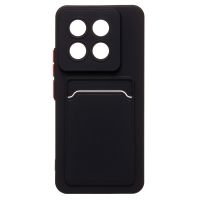 Чехол для Xiaomi 14 Pro силиконовый с картхолдером №9 <черный> ― OnlineBazar.su