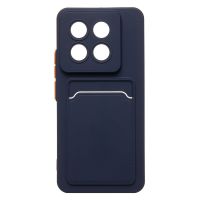 Чехол для Xiaomi 14 Pro силиконовый с картхолдером №9 <темно-синий> ― OnlineBazar.su