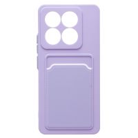 Чехол для Xiaomi 14T силиконовый с картхолдером №9 <светло-фиолетовый> ― OnlineBazar.su