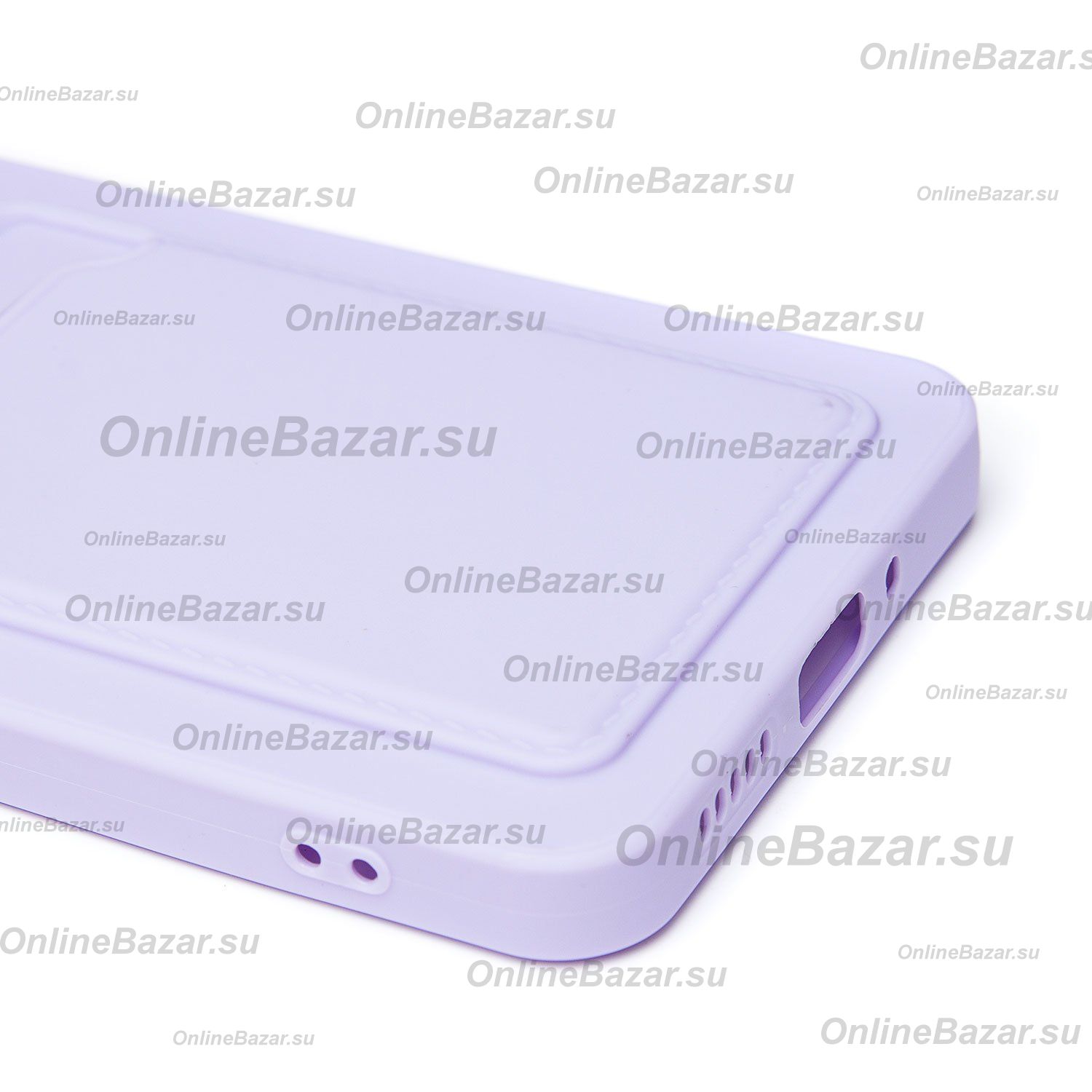 Чехол для Xiaomi Redmi 14C силиконовый с картхолдером №9 <светло-фиолетовый> ― OnlineBazar.su