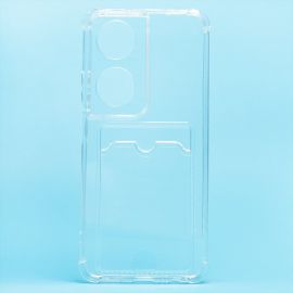 Чехол для Huawei Honor X7b 5G силиконовый с картхолдером <прозрачный>