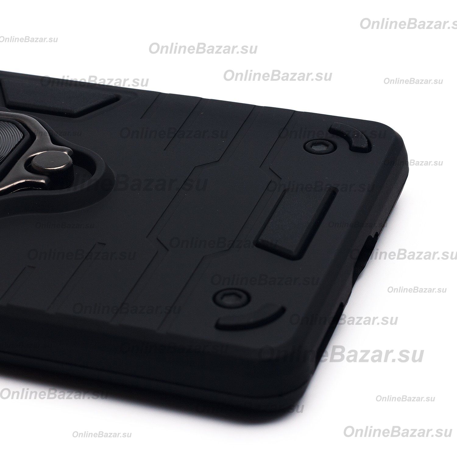 Чехол для Infinix Zero 30 (X6731B) силиконовый противоударный с кольцом <черный> ― OnlineBazar.su