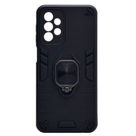 Чехол для Samsung SM-A235F (Galaxy A23) силиконовый противоударный с кольцом <черный>
