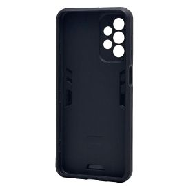 Чехол для Samsung SM-A235F (Galaxy A23) силиконовый противоударный с кольцом <черный>