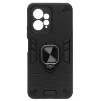 Чехол для Xiaomi 23021RAA2Y силиконовый противоударный с кольцом <черный> ― OnlineBazar.su