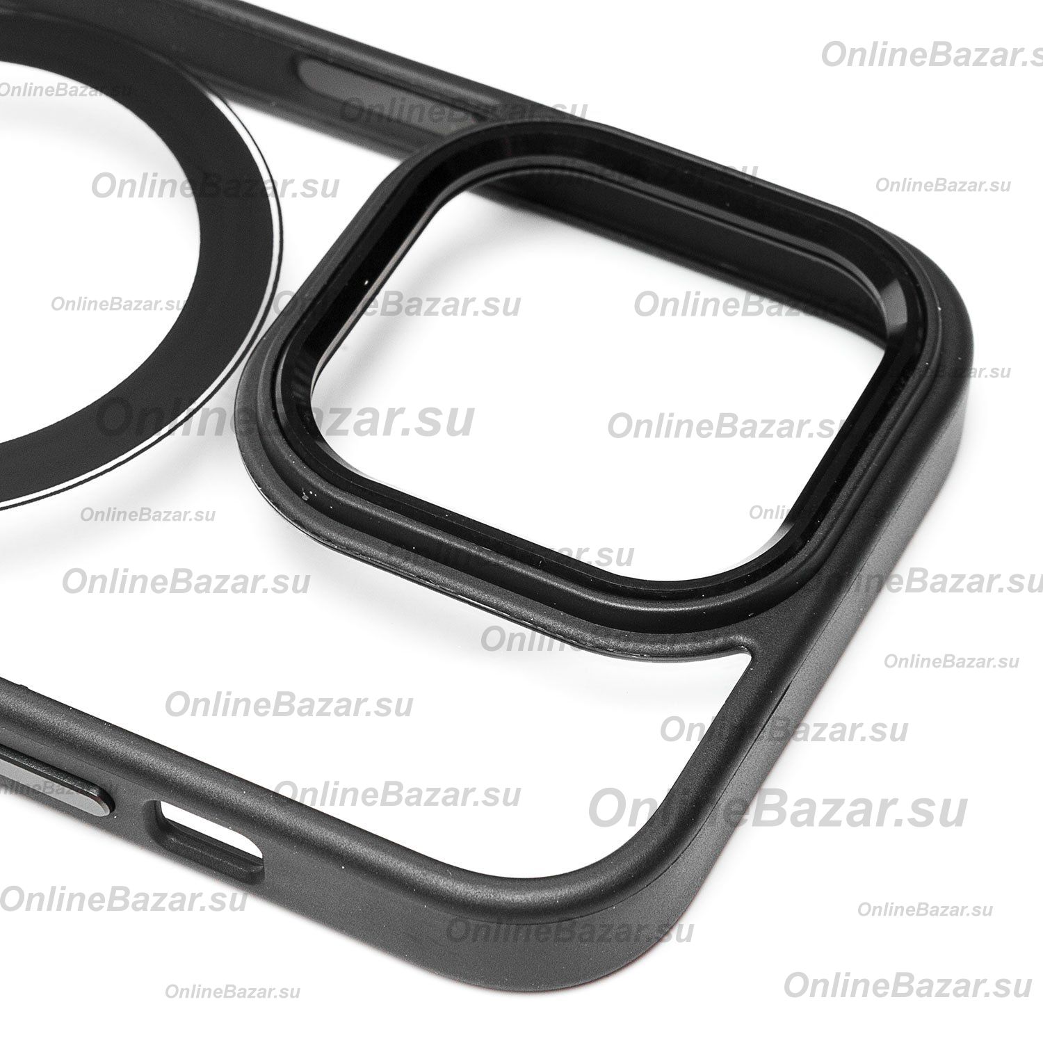 Чехол для Apple iPhone 14 Pro пластиковый MagSafe <черный> ― OnlineBazar.su