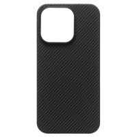 Чехол для Apple iPhone 14 Pro пластиковый MagSafe POSH KEVLAR <черный> ― OnlineBazar.su