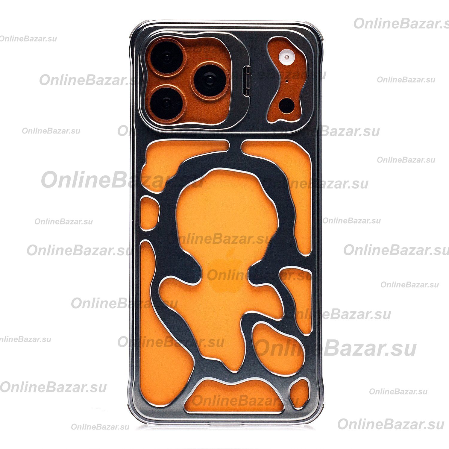 Чехол для Apple iPhone 17 Pro Max металический с держателем <титановый> ― OnlineBazar.su