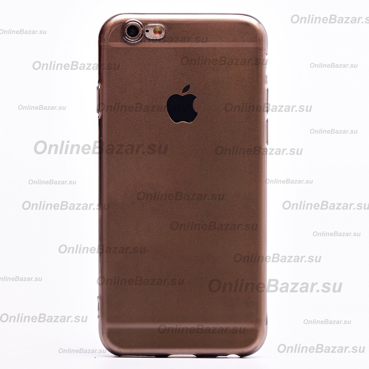 Чехол для Apple iPhone 6 силиконовый ультратонкий <черно-прозрачный> ― OnlineBazar.su