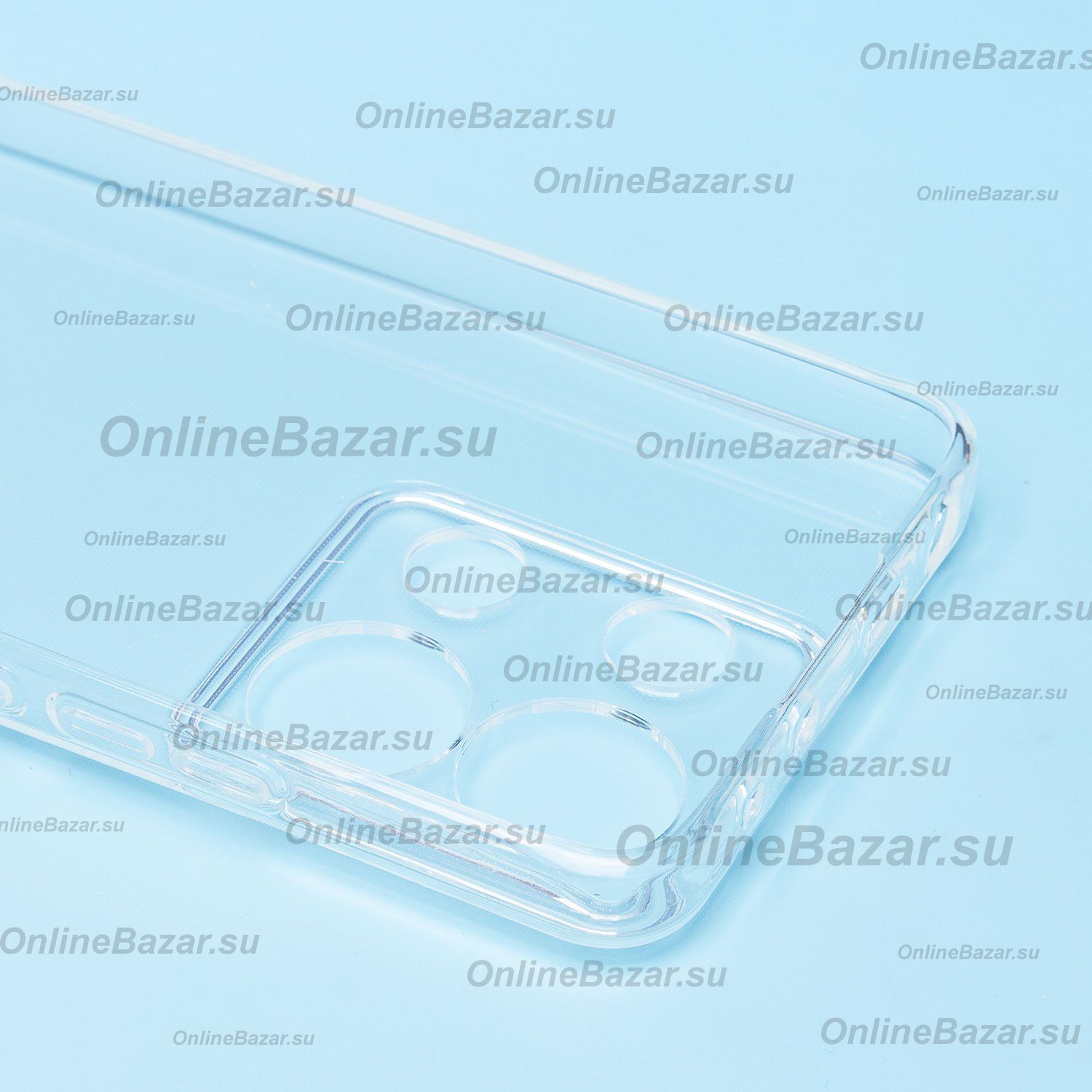 Чехол для Xiaomi Redmi Note 13 силиконовый (0,9 mm) <прозрачный> ― OnlineBazar.su