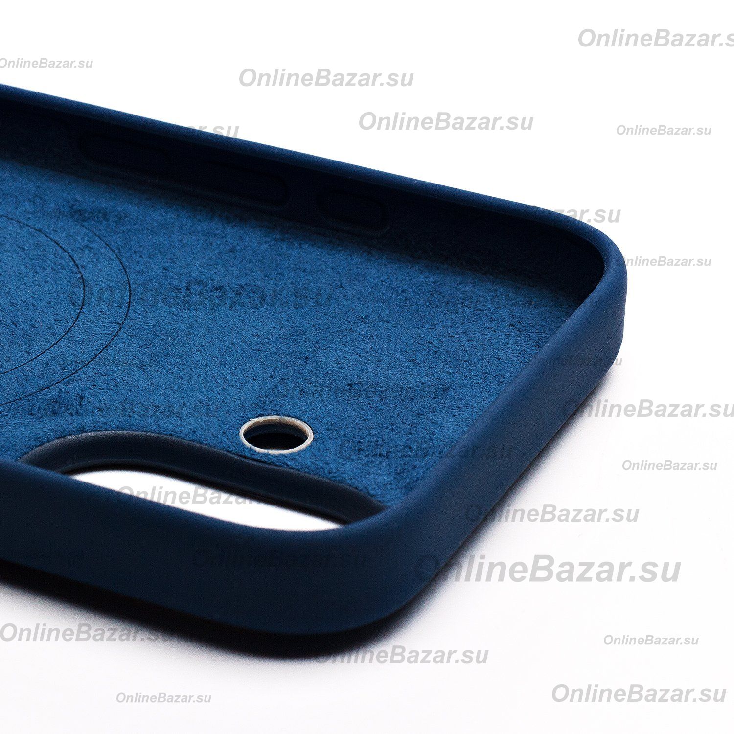 Чехол для Apple iPhone 16 силиконовый MagSafe (анимация работает) <темно-лазурный> (премиум) ― OnlineBazar.su