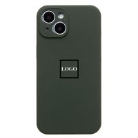 Чехол для Apple iPhone 14 силиконовый Soft Touch с закрытой камерой <темно-зеленый> (премиум) ― OnlineBazar.su