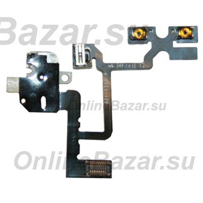 Шлейф для Apple iPhone 4 на разъем гарнитуры и кнопки громкости <белый> ― OnlineBazar.su