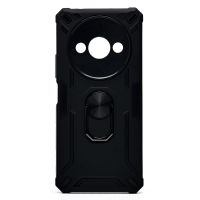 Чехол для Xiaomi Poco C61 силиконовый противоударный с кольцом №2 <черный> ― OnlineBazar.su