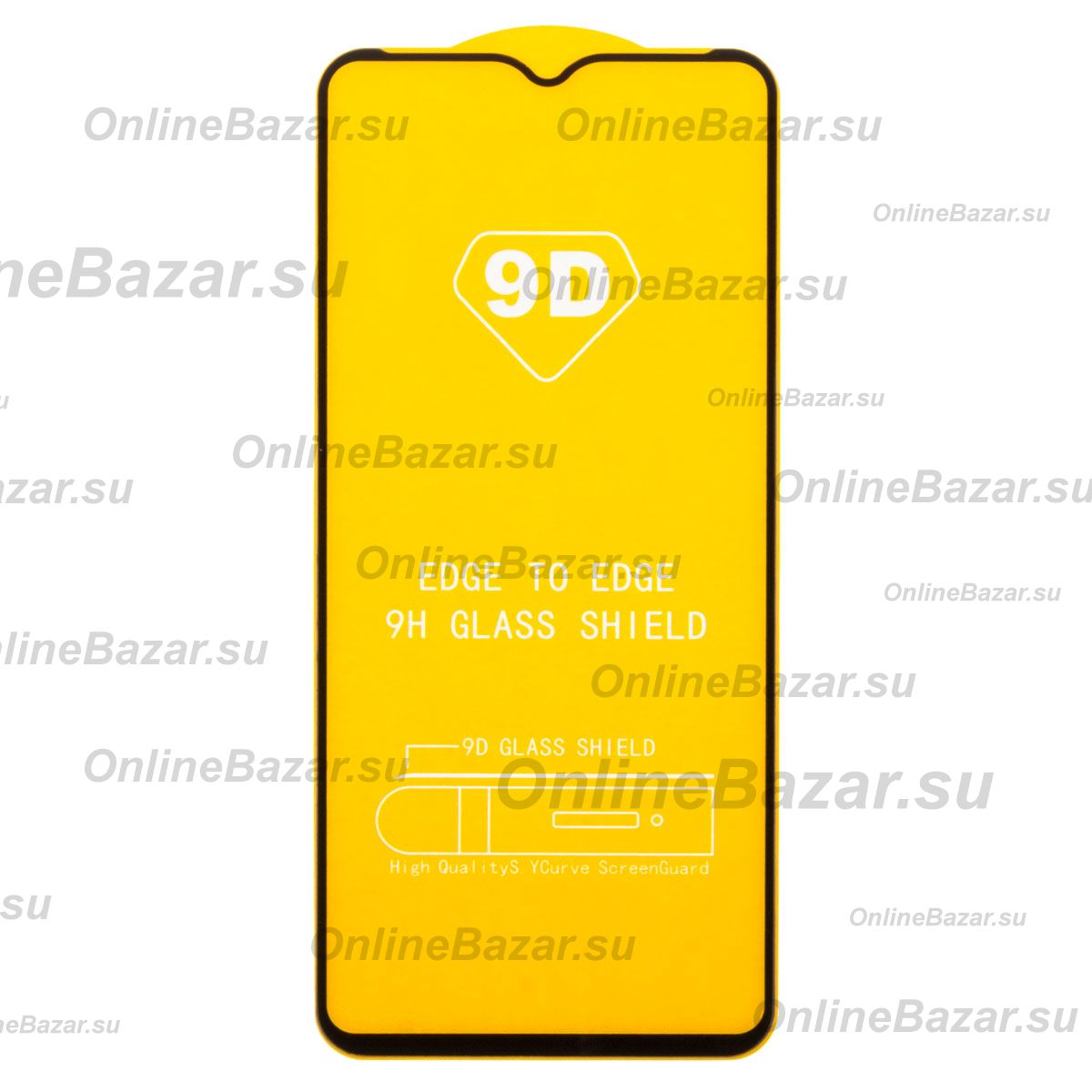 Защитное стекло для Samsung SM-A235F (Galaxy A23) (2.5D/полная наклейка) <черный> ― OnlineBazar.su
